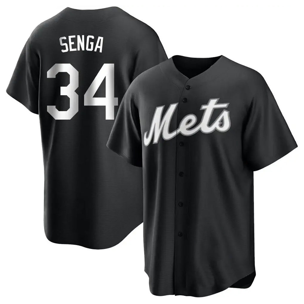 STECN NY.Mets #34 Kodai Senga Player Black Home Game Stitched Jerseys