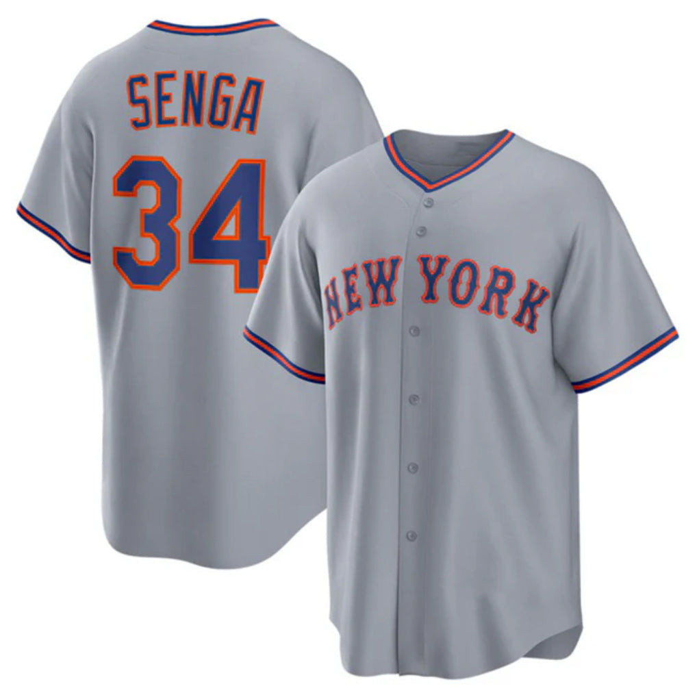 STECN NY.Mets #34 Kodai Senga Player Gray Road Home Game Stitched Jerseys