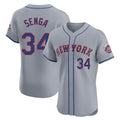 STECN NY.Mets #34 Kodai Senga Player Gray Road Limited Elite Home Stitched Jerseys
