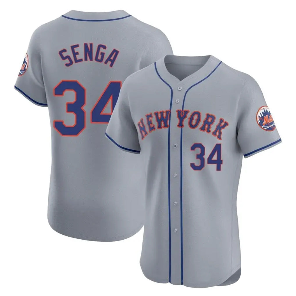 STECN NY.Mets #34 Kodai Senga Player Gray Road Limited Elite Home Stitched Jerseys