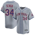 STECN NY.Mets #34 Kodai Senga Player Gray Road Limited Home Stitched Jerseys