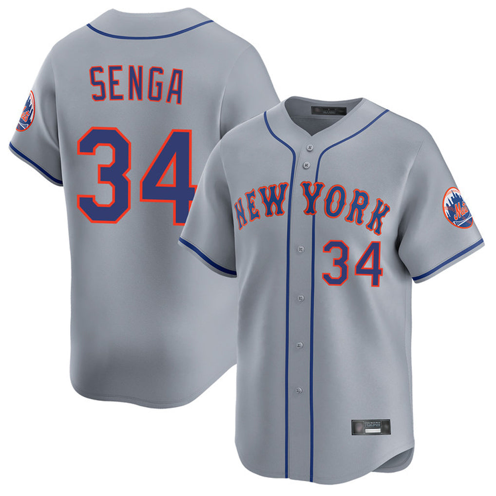 STECN NY.Mets #34 Kodai Senga Player Gray Road Limited Home Stitched Jerseys