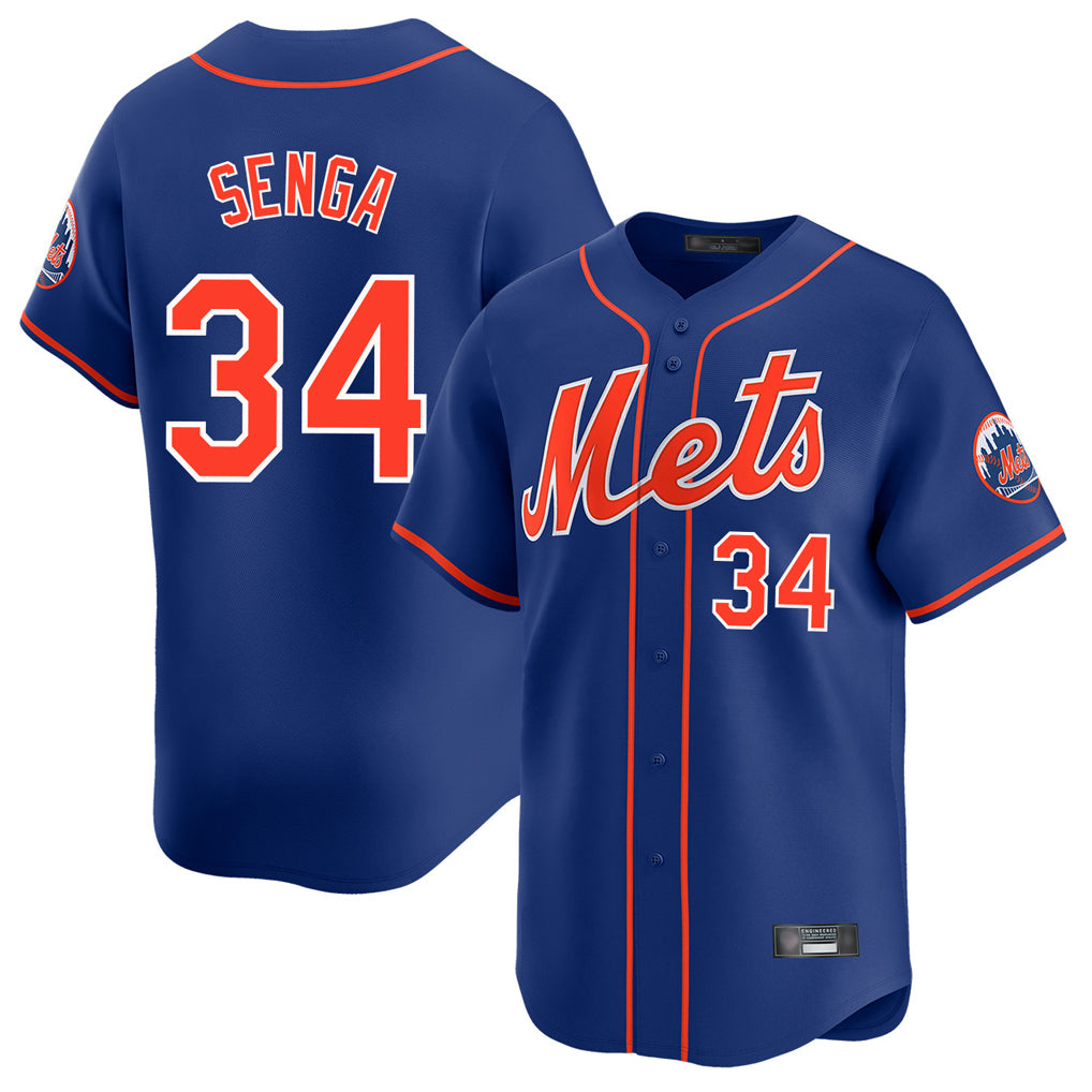 STECN NY.Mets #34 Kodai Senga Player Royal Home Limited Stitched Jerseys