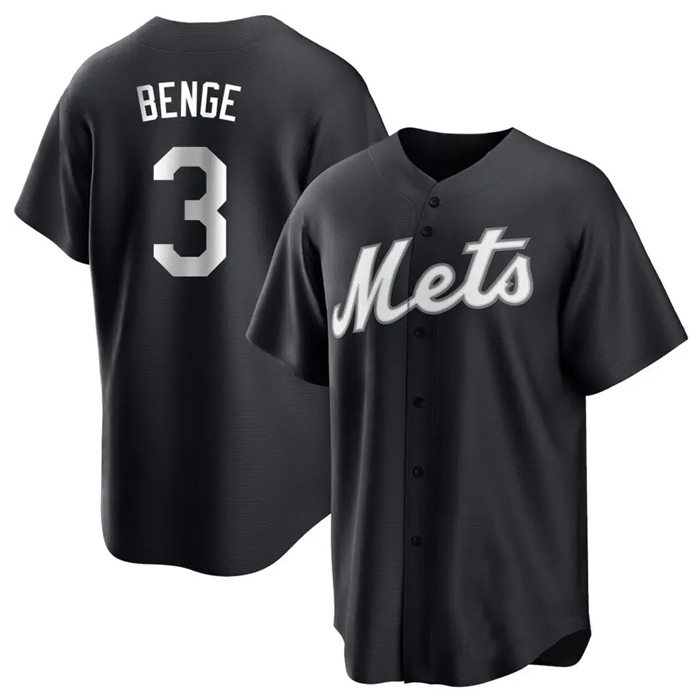 STECN NY.Mets #3 Carson Benge Player Black Home Game Stitched Jerseys