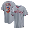 STECN NY.Mets #3 Carson Benge Player Gray Road Home Game Stitched Jerseys
