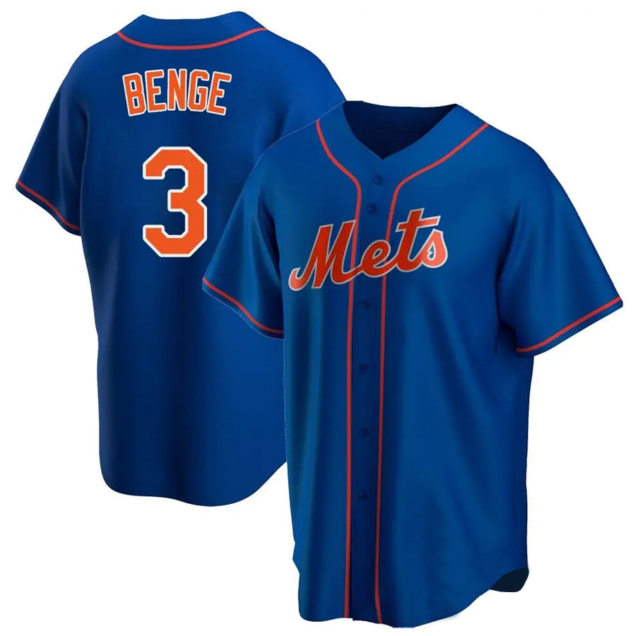 STECN NY.Mets #3 Carson Benge Player Royal Home Game Stitched Jerseys
