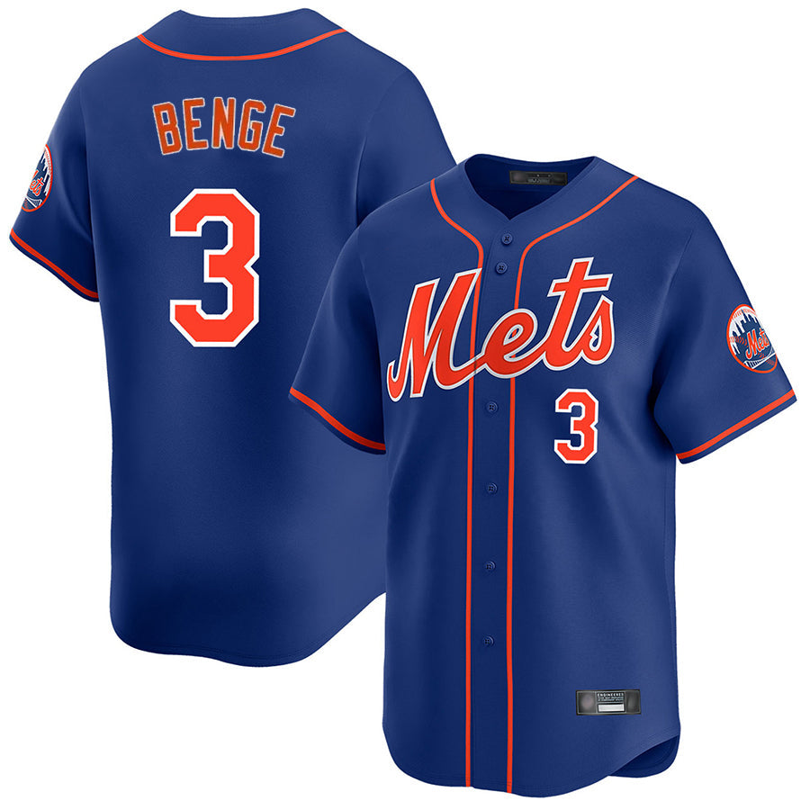 STECN NY.Mets #3 Carson Benge Player Royal Home Limited Stitched Jerseys