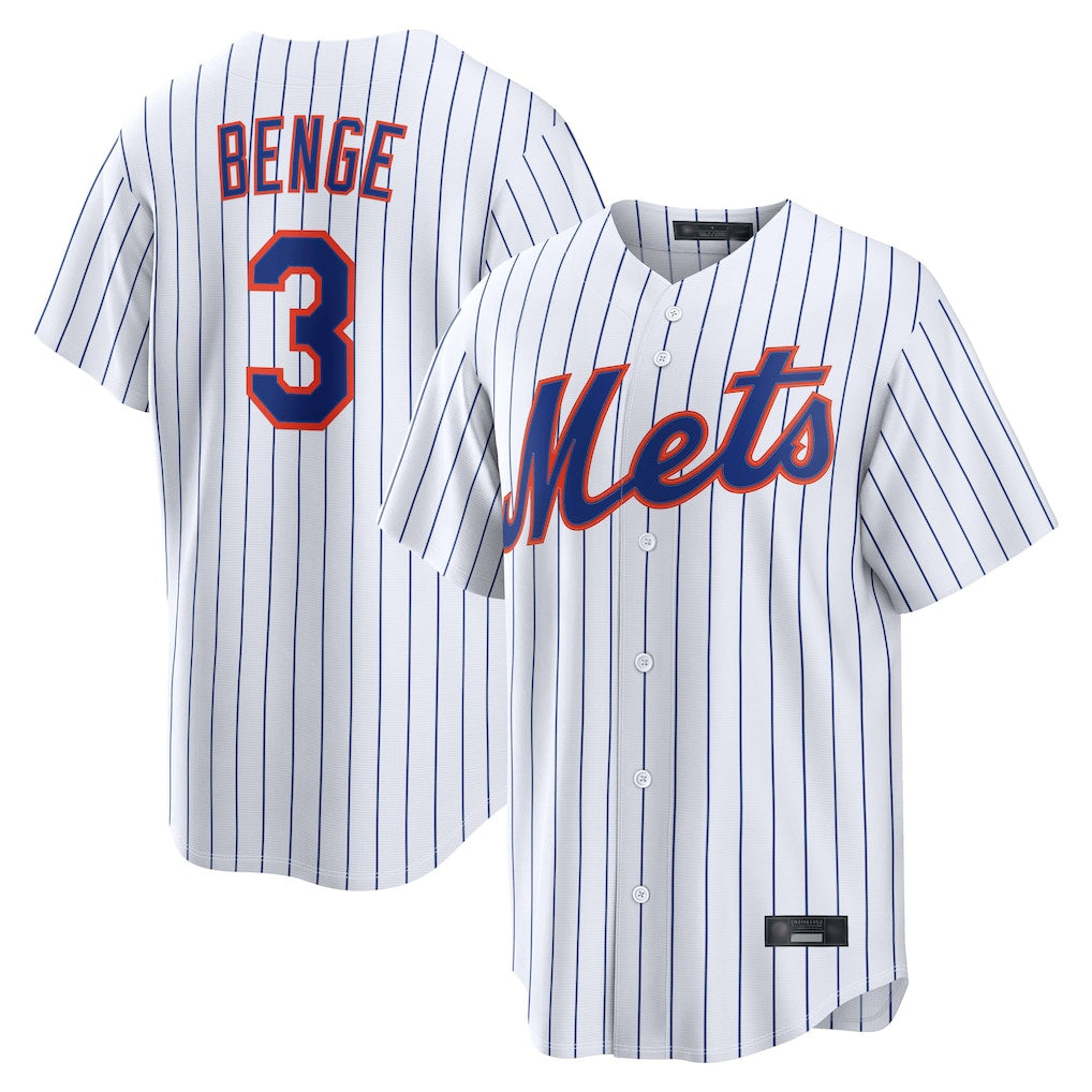 STECN NY.Mets #3 Carson Benge Player White Home Limited Stitched Jerseys
