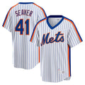 STECN NY.Mets #41 Tom Seaver Player White Cooperstown Collection T-shirt Home Stitched Jerseys