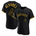 STECN NY.Mets #4 Francisco Alvarez Player Black Snake Skin City Home Limited Elite Stitched Jerseys