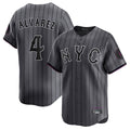 STECN NY.Mets #4 Francisco Alvarez Player Gray City Connect Limited Stitched Jerseys