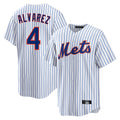 STECN NY.Mets #4 Francisco Alvarez Player White Home Game Stitched Jerseys