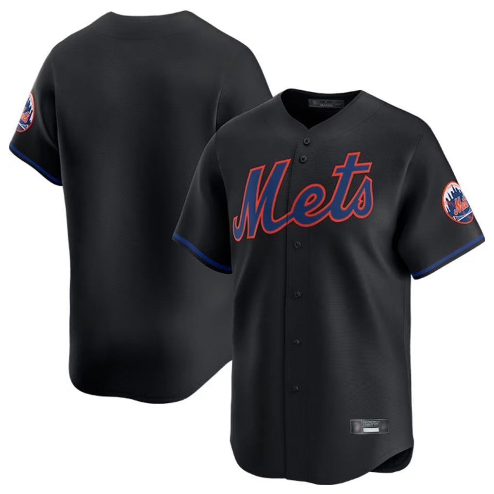 STECN NY.Mets Blank Player Black Home Game Stitched Jerseys