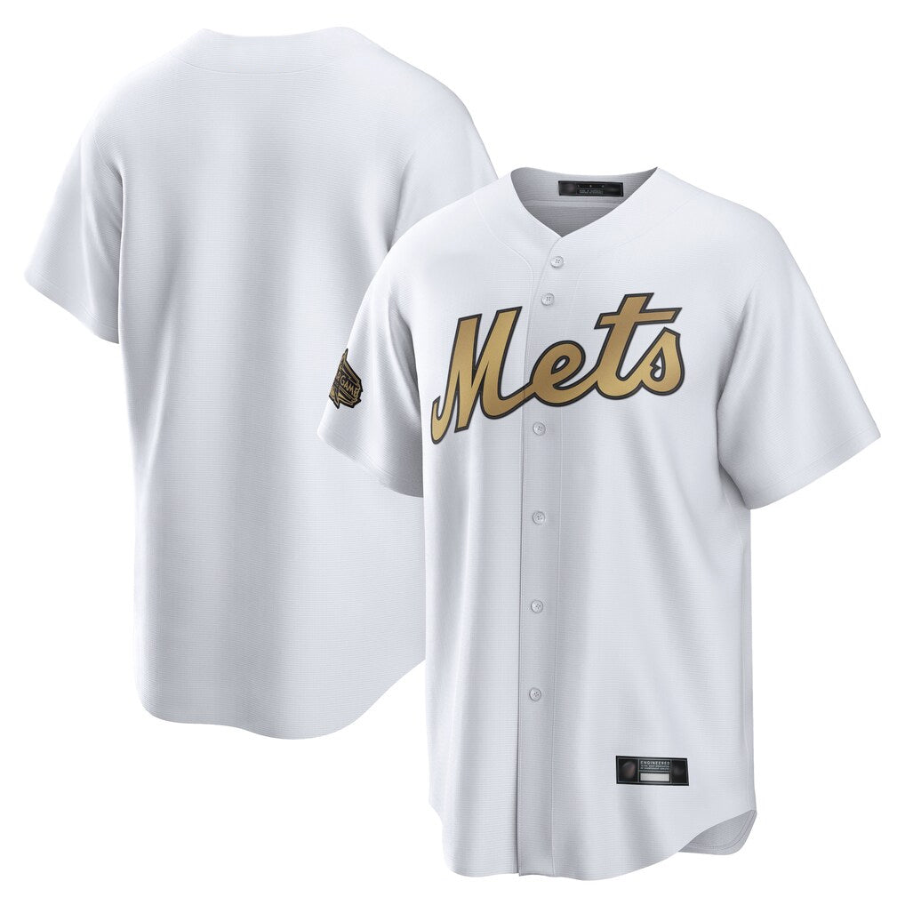 STECN NY.Mets Blank Player Gold Road Home Game Stitched Jerseys