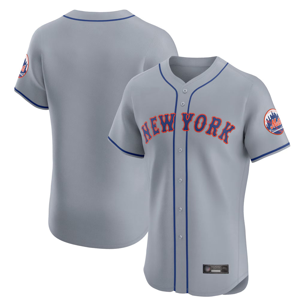 STECN NY.Mets Blank Player Gray Road Limited Elite Home Stitched Jerseys