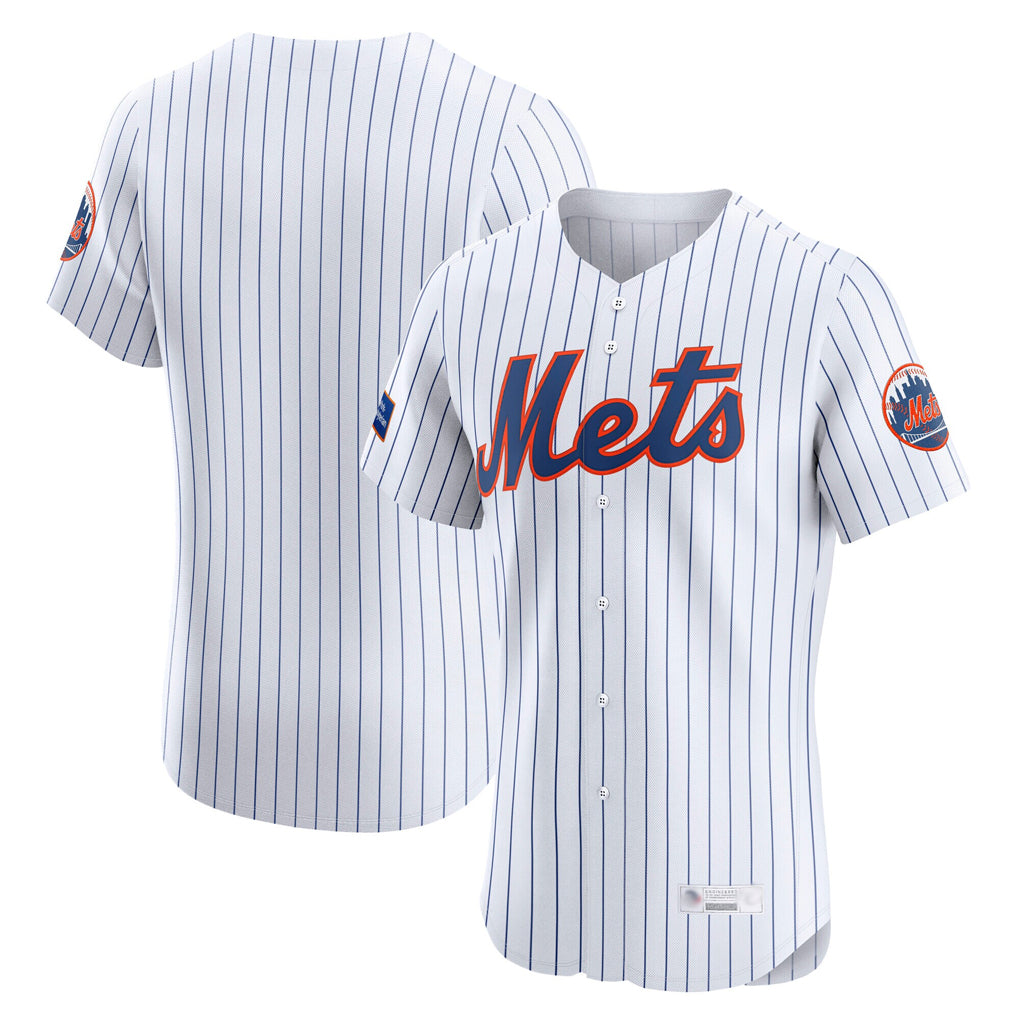 STECN NY.Mets Blank Player White Home Limited Elite Stitched Jerseys