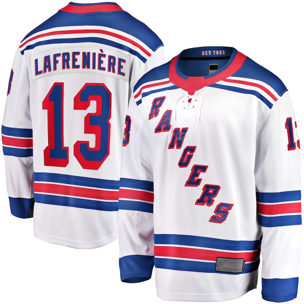 STECN NY.Rangers #13 Alexis Lafreniere White Breakaway Jerseys