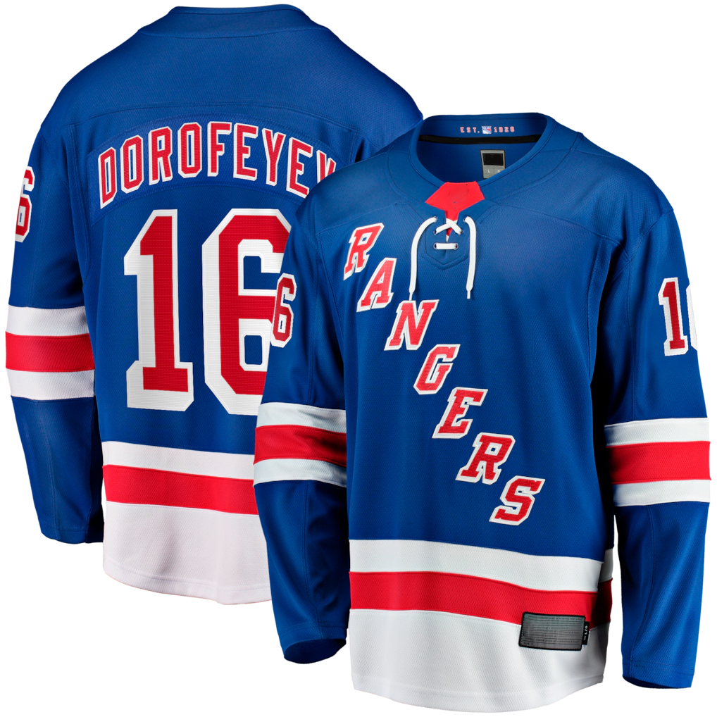 STECN NY.Rangers #16 Pavel Dorofeyev Blue Home Breakaway Jerseys