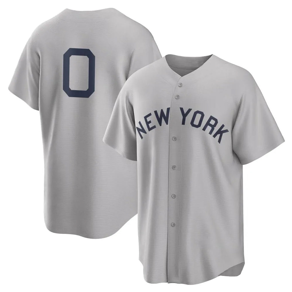 STECN NY.Yankees #0 Marcus Stroman Player Gray Field of Dreams Game Stitched Jerseys