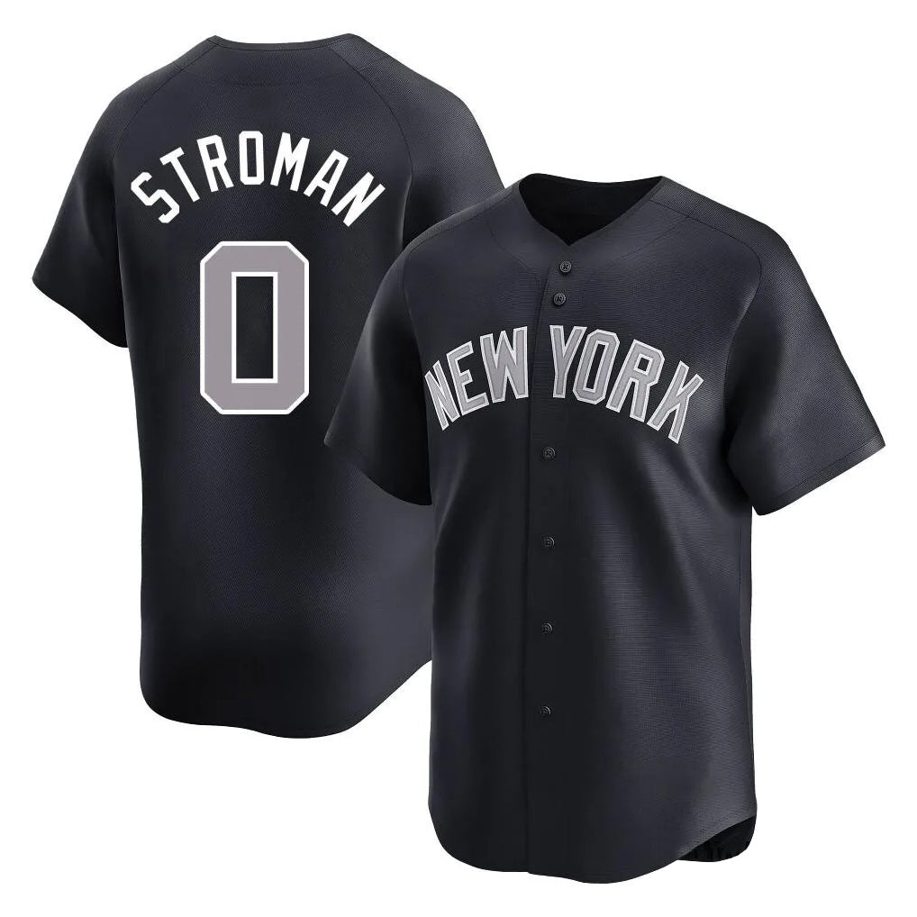 STECN NY.Yankees #0 Marcus Stroman Player Navy Limited Home Stitched Jerseys