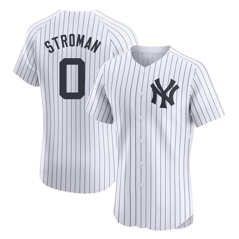 STECN NY.Yankees #0 Marcus Stroman Player White Limited Elite Home Stitched Jerseys