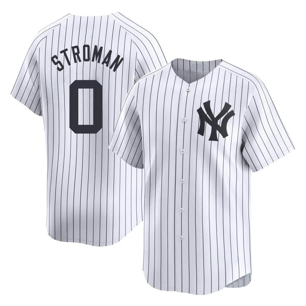 STECN NY.Yankees #0 Marcus Stroman Player White Limited Home Stitched Jerseys