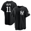 STECN NY.Yankees #11 Anthony Volpe Player Black Game Stitched Jerseys