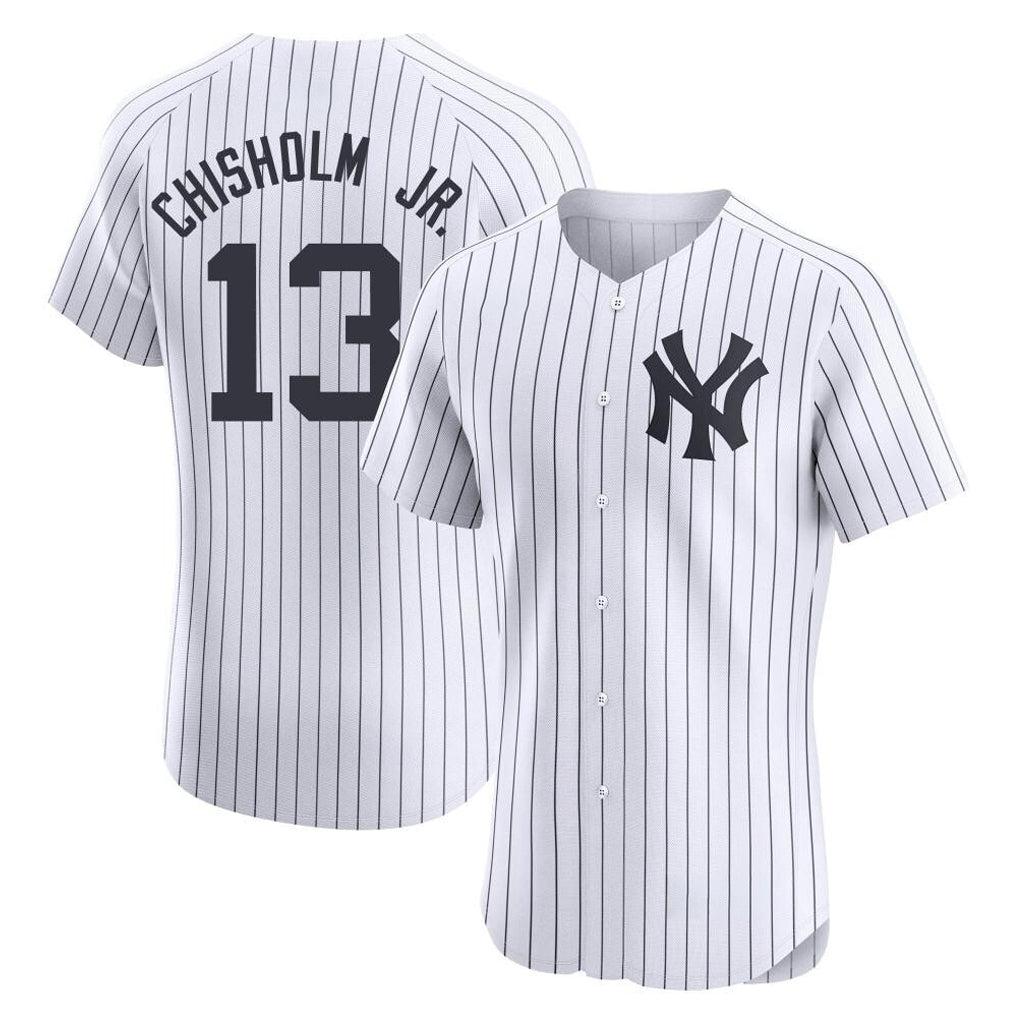 STECN NY.Yankees #13 Jazz Chisholm Jr Player White Limited Elite Home Stitched Jerseys