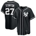 STECN NY.Yankees #27 Giancarlo Stanton Player Black Out Game Home Stitched Jerseys