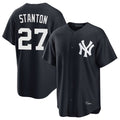 STECN NY.Yankees #27 Giancarlo Stanton Player Navy Game Stitched Jerseys