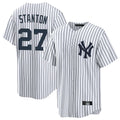STECN NY.Yankees #27 Giancarlo Stanton Player White Game Home Stitched Jerseys