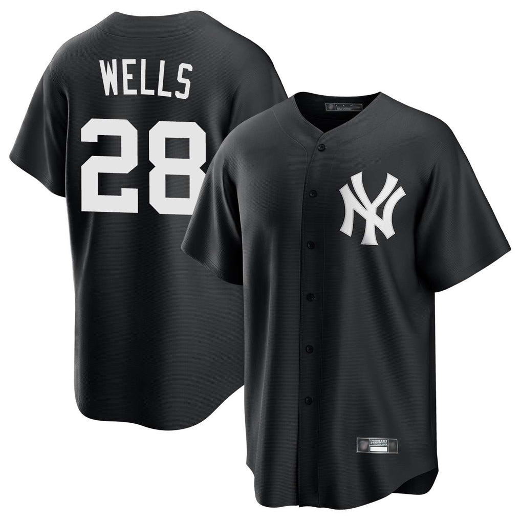 STECN NY.Yankees #28 Austin Wells Player Black Game Home Stitched Jerseys