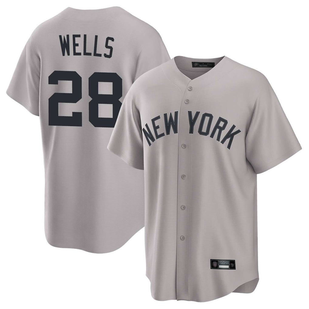 STECN NY.Yankees #28 Austin Wells Player Gray Game Home Stitched Jerseys