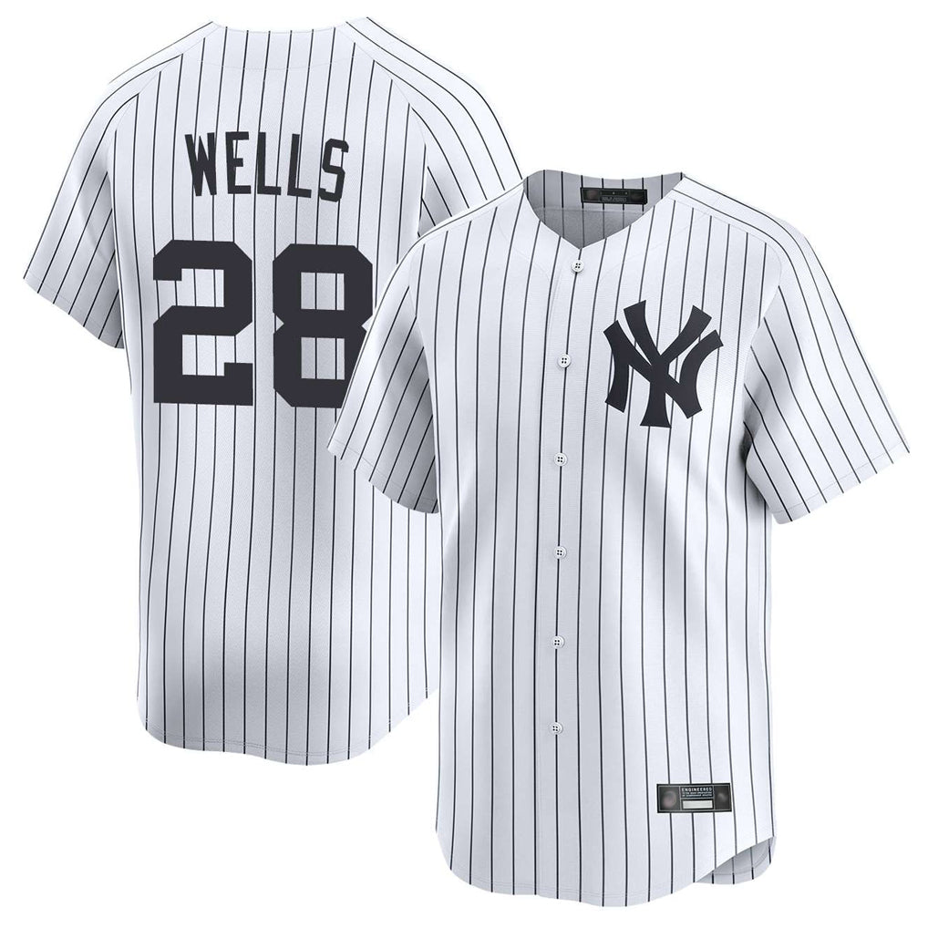STECN NY.Yankees #28 Austin Wells Player White Limited Home Stitched Jerseys
