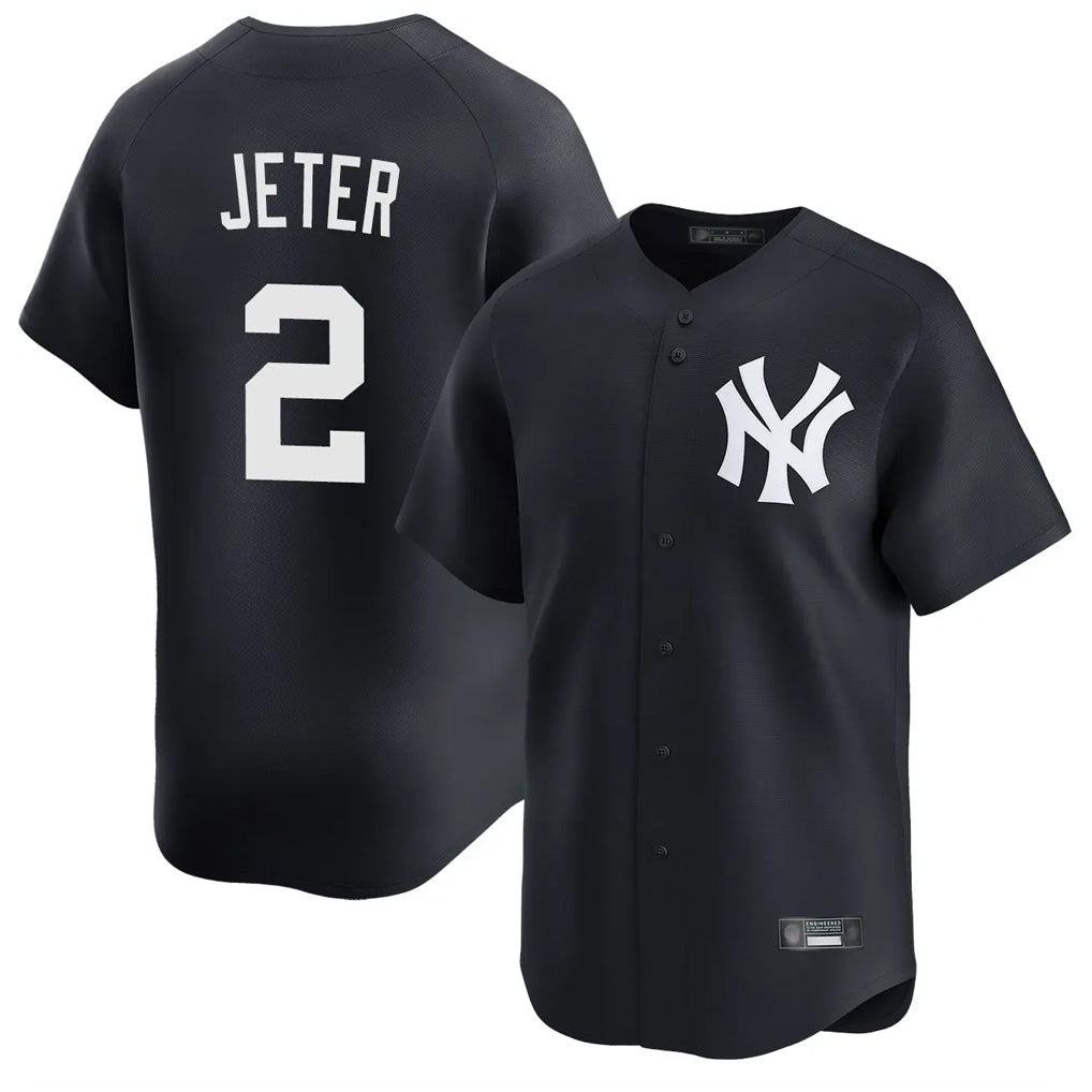 STECN NY.Yankees #2 Derek Jeter Player Navy Limited Home Stitched Jerseys