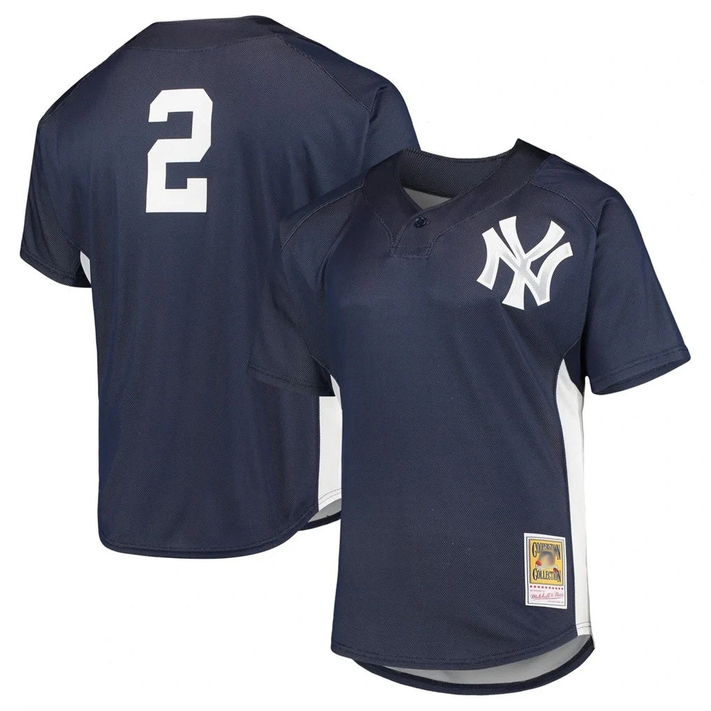 STECN NY.Yankees #2 Derek Jeter Player Navy Mitchell & Ness Limited Stitched Jerseys