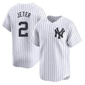 STECN NY.Yankees #2 Derek Jeter Player White Limited Home Stitched Jerseys
