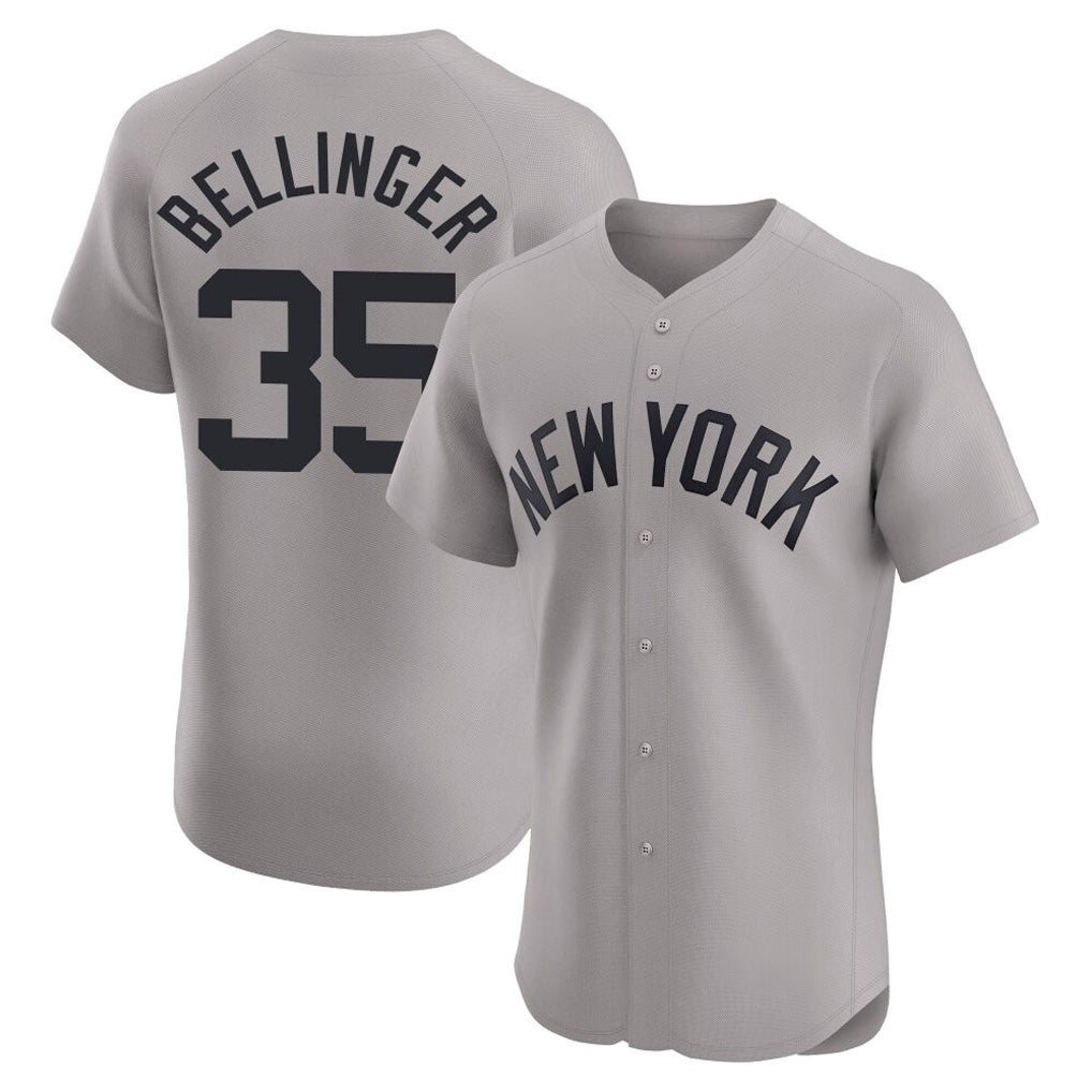 STECN NY.Yankees #35 Cody Bellinger Player Gray Limited Elite Home Stitched Jerseys