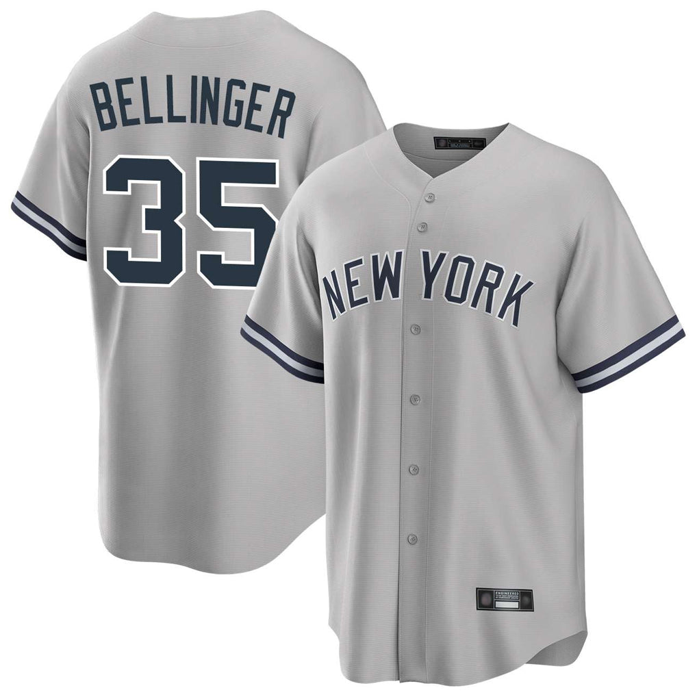 STECN NY.Yankees #35 Cody Bellinger Player Gray Road Game Stitched Jerseys