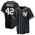STECN NY.Yankees #42 Mariano Rivera Player Black Out Game Home Stitched Jerseys