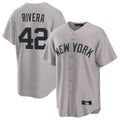 STECN NY.Yankees #42 Mariano Rivera Player Gray Game Home Stitched Jerseys
