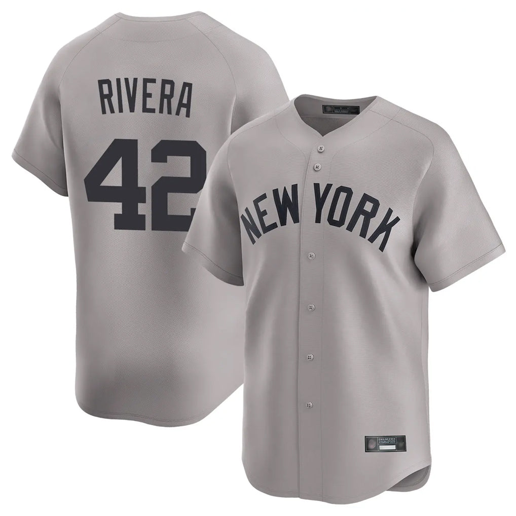 STECN NY.Yankees #42 Mariano Rivera Player Gray Limited Home Stitched Jerseys