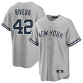 STECN NY.Yankees #42 Mariano Rivera Player Gray Road Game Stitched Jerseys