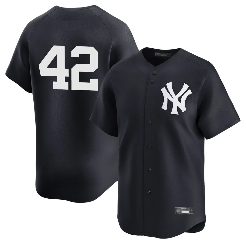 STECN NY.Yankees #42 Mariano Rivera Player Navy Alternate Limited Stitched Jerseys