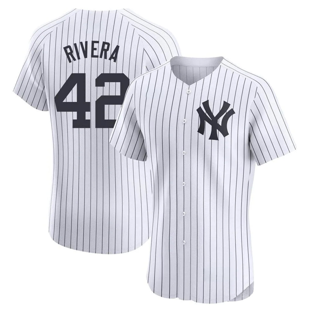 STECN NY.Yankees #42 Mariano Rivera Player White Limited Elite Home Stitched Jerseys