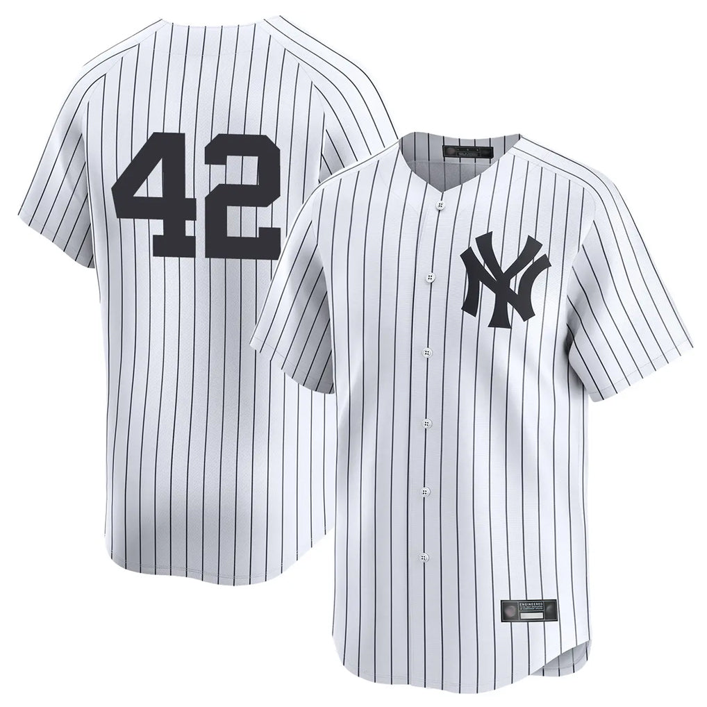 STECN NY.Yankees #42 Mariano Rivera Player White Limited Stitched Jerseys