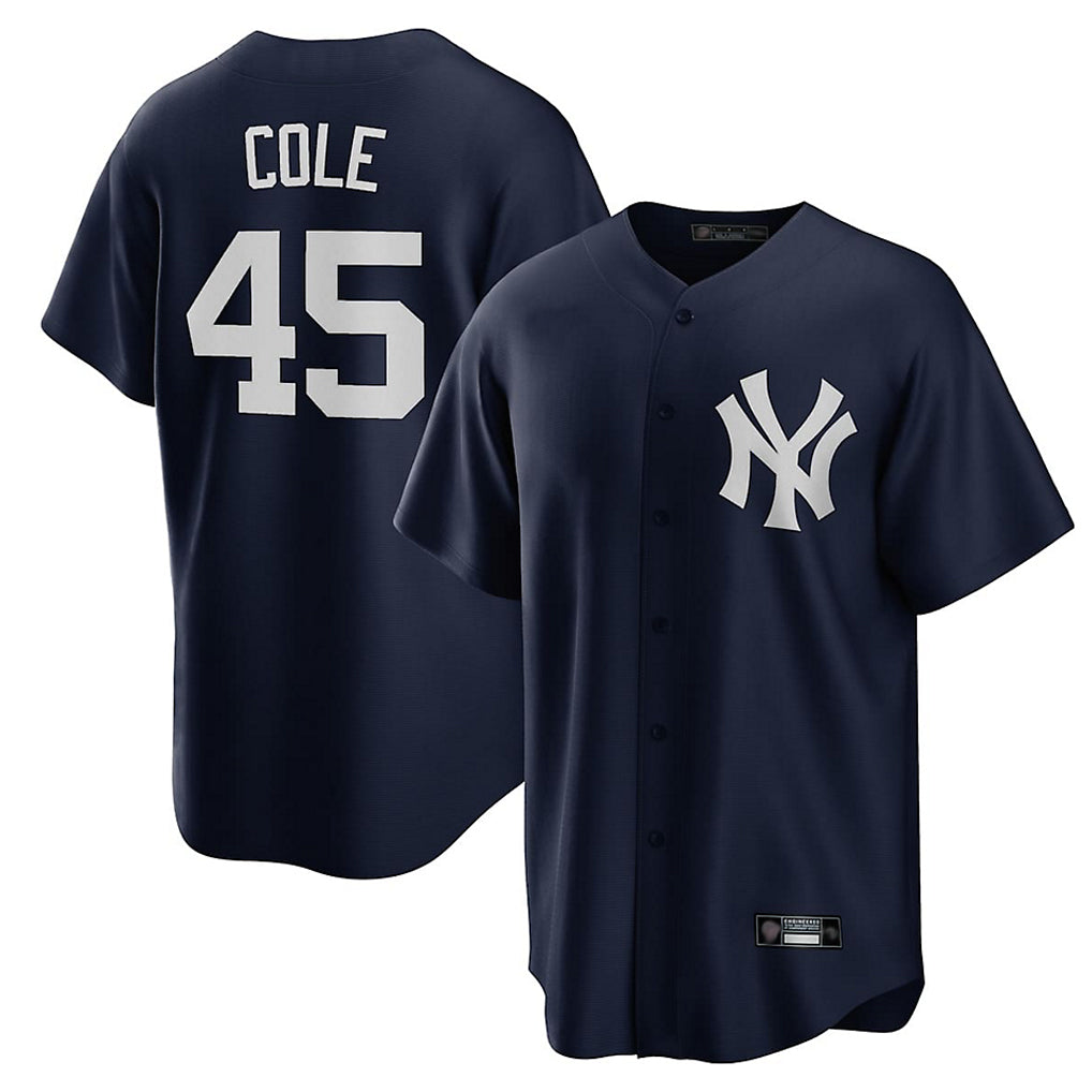 STECN NY.Yankees #45 Gerrit Cole Player Navy Game Home Stitched Jerseys