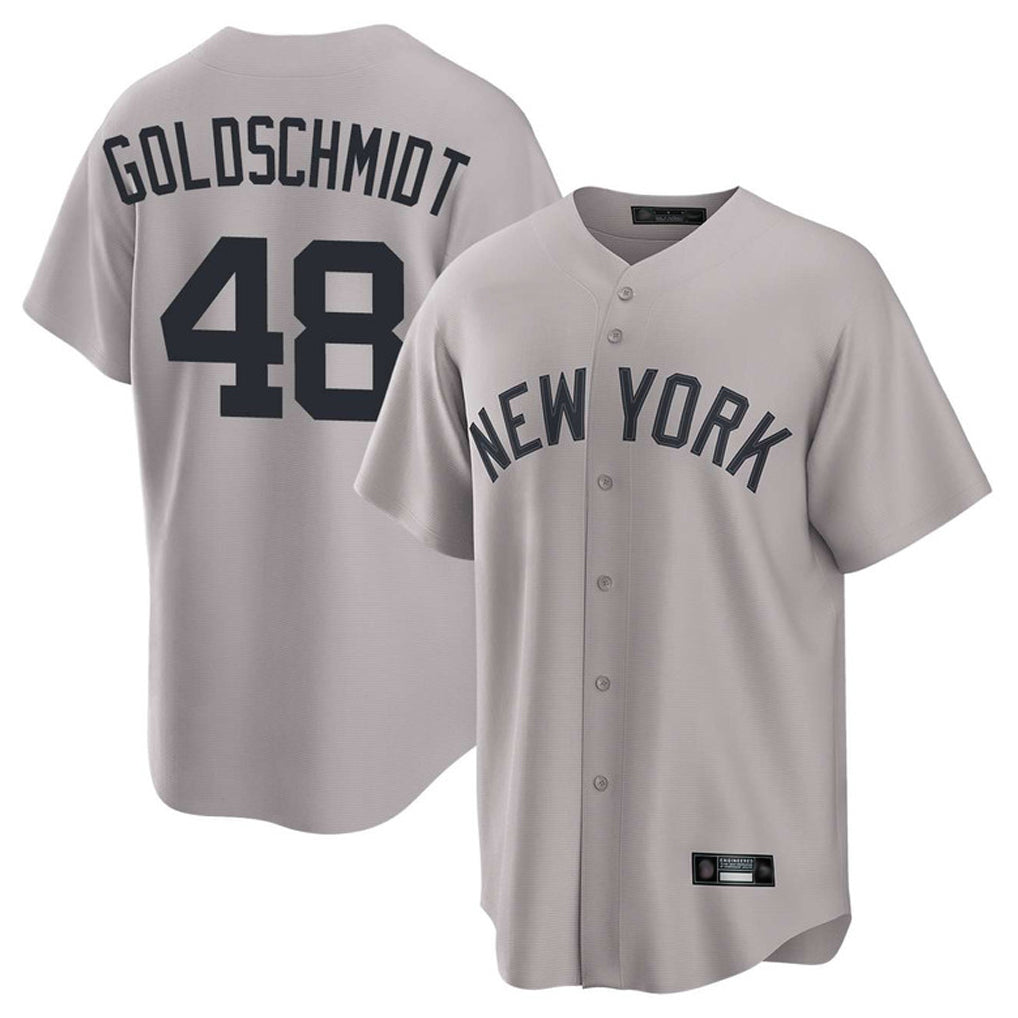 STECN NY.Yankees #48 Paul Goldschmidt Player Gray Game Home Stitched Jerseys