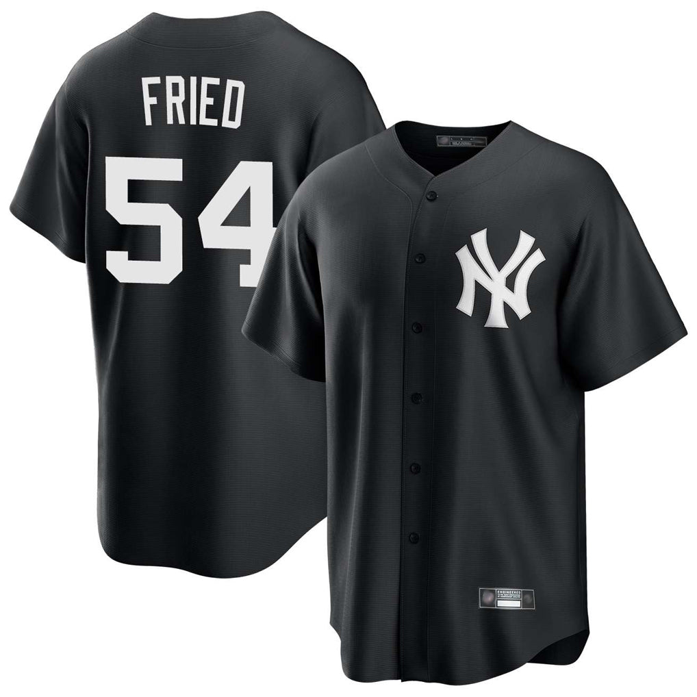 STECN NY.Yankees #54 Max Fried Player Black Game Stitched Jerseys