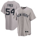 STECN NY.Yankees #54 Max Fried Player Gray Game Home Stitched Jerseys